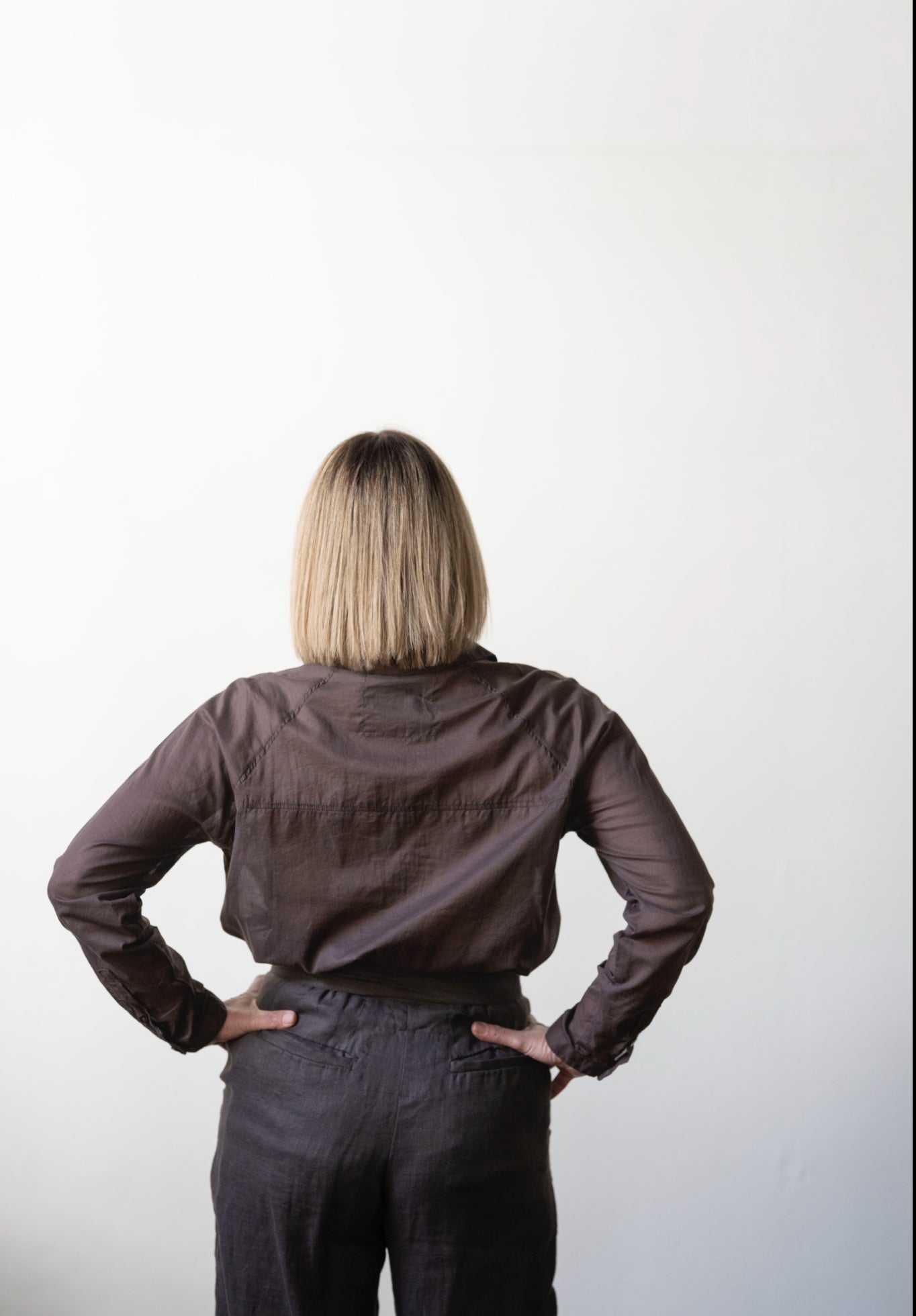 Olivia Sheer Cotton Shirt - Espresso
