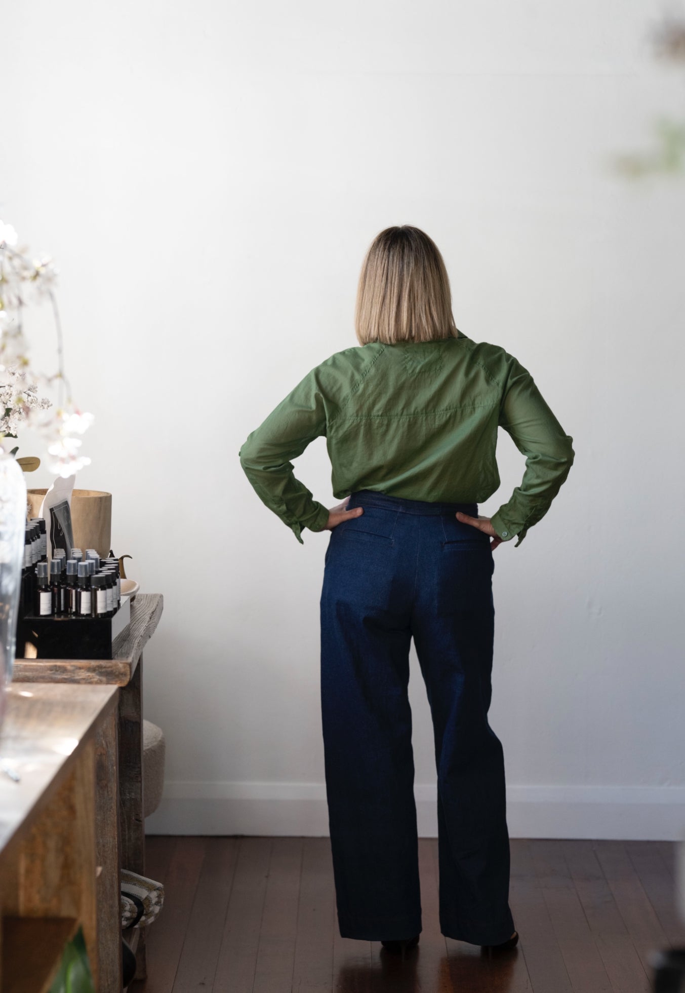 Olivia Sheer Cotton Shirt - Cypress