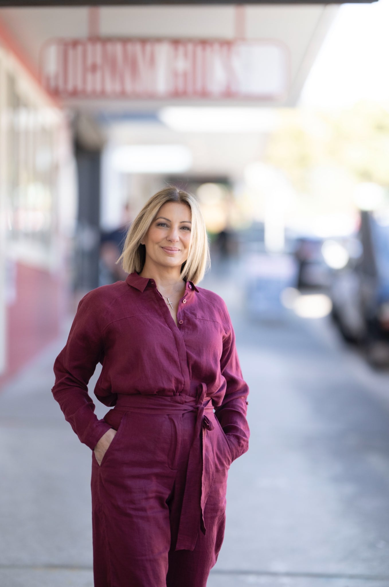 Carrie Linen Shirt - Sangria