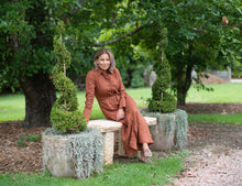 Load image into Gallery viewer, Fleur Linen Dress - Bronze